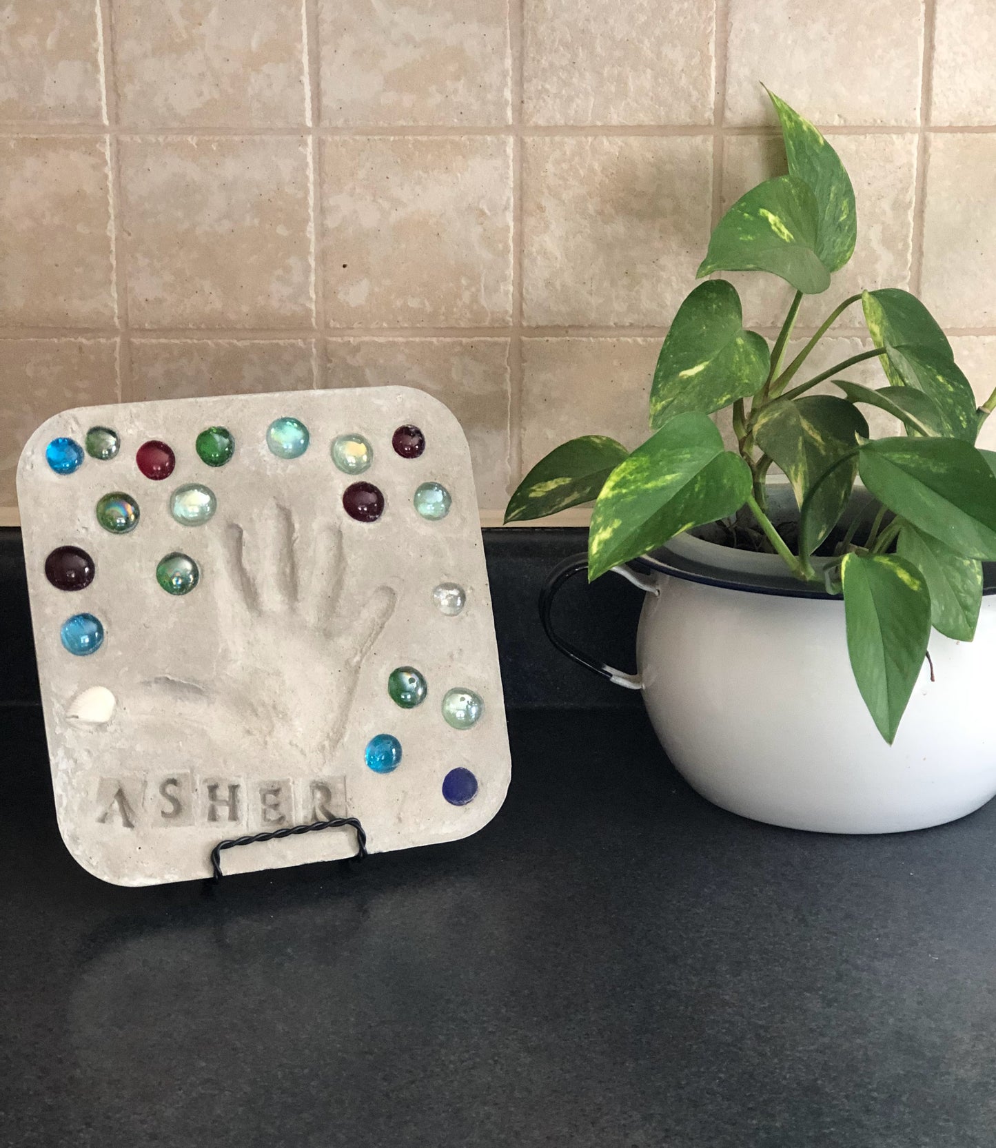 DIY Square Stepping Stone Kit - Handprint Stepping Stone - Footprint Stepping Stone