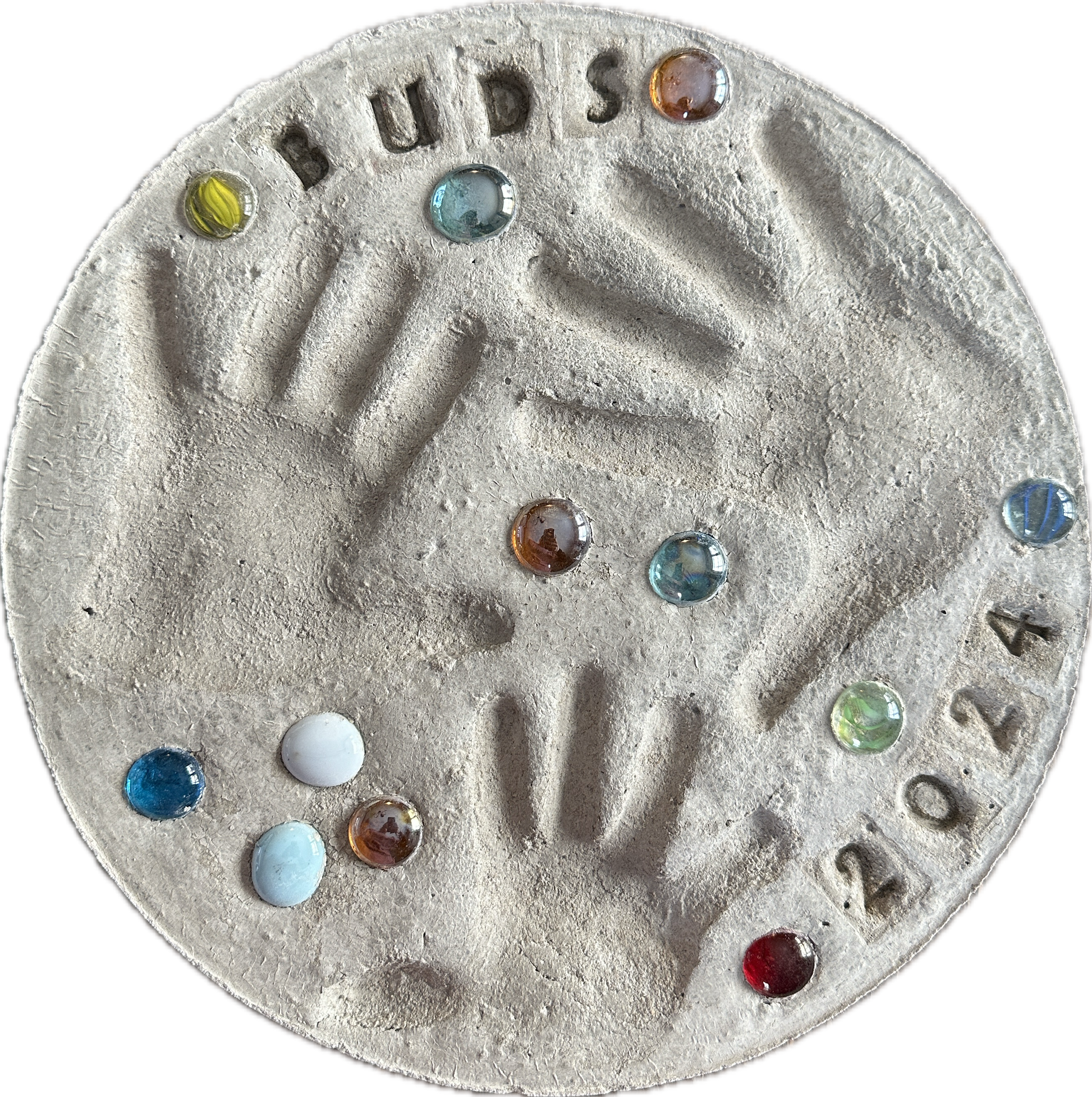 Close up image of stepping stone kit finished