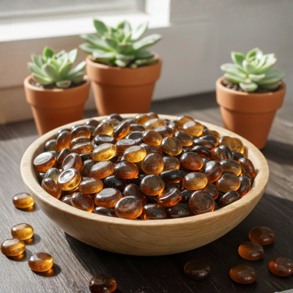 Premium Decorative Glass Gems for Crafts and Decor – Multiple Colors & Sizes (1 -5 lb)