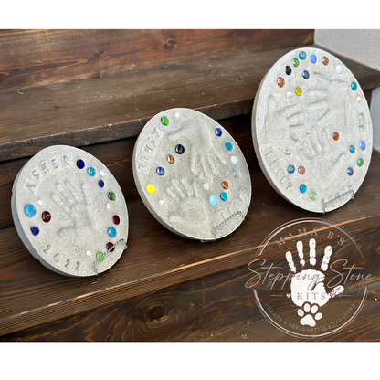DIY Handprint & Footprint Stepping Stone Kit — Create Personalized Keepsakes & Garden Decor