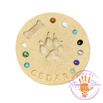 DIY Paw Print Stepping Stone Kit - Personalized Garden Memorial