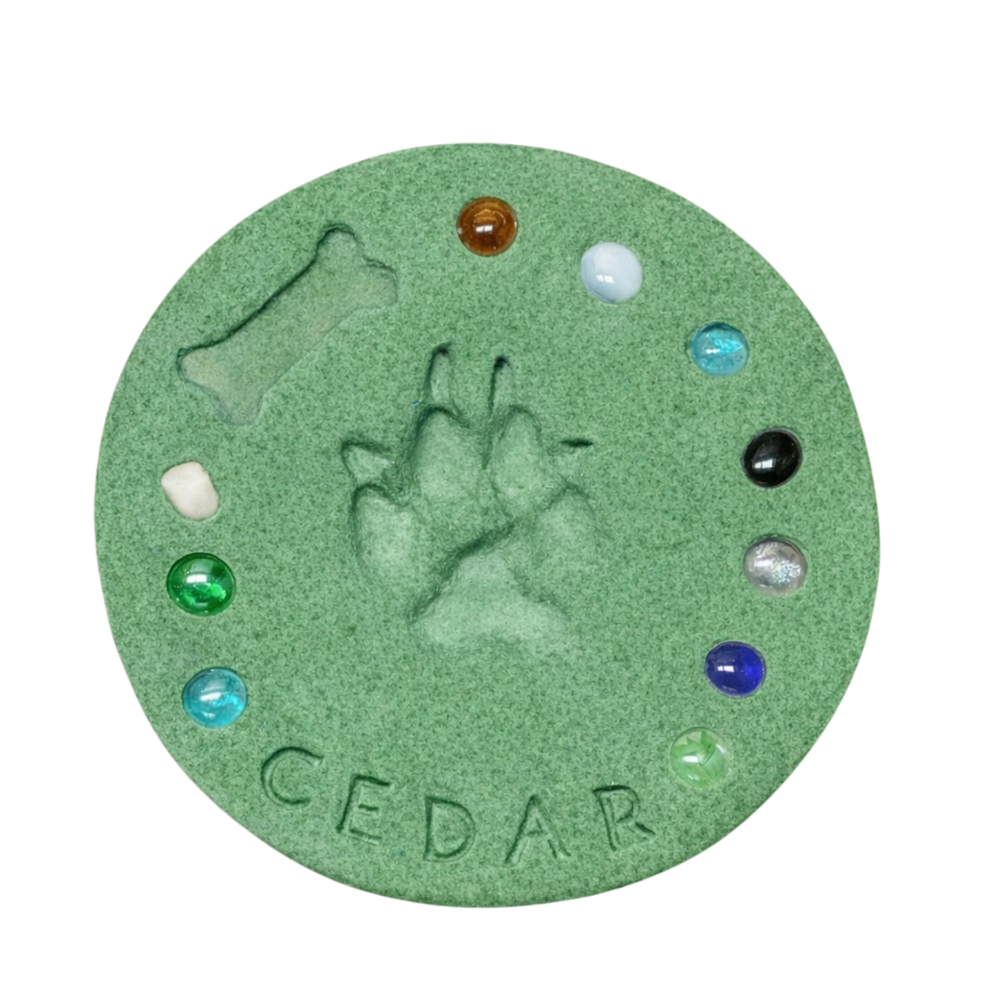 DIY Paw Print Stepping Stone Kit - Personalized Garden Memorial