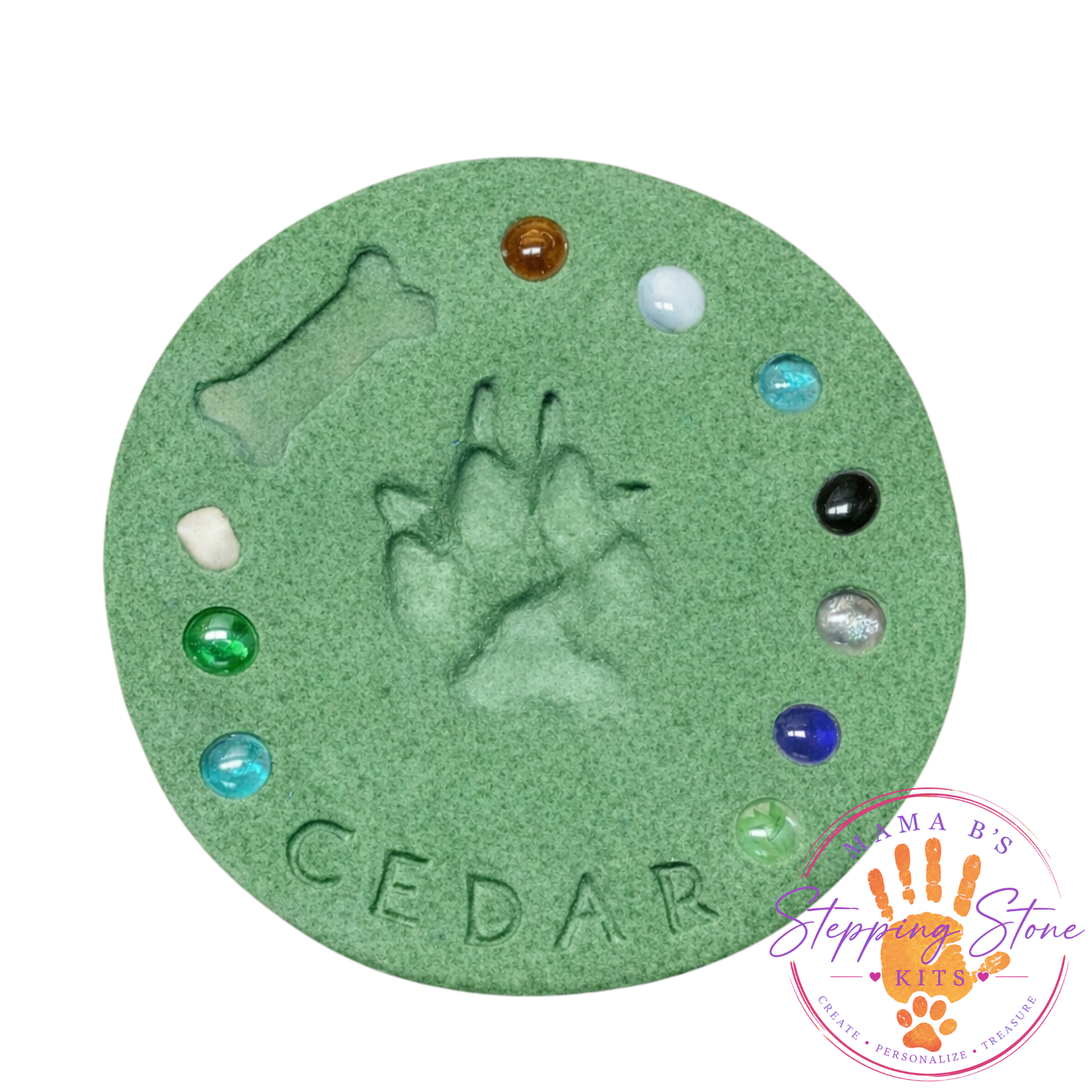 DIY Paw Print Stepping Stone Kit - Personalized Garden Memorial