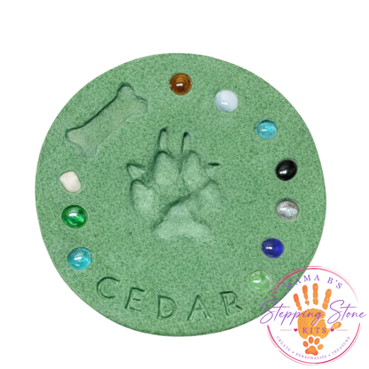 DIY Paw Print Stepping Stone Kit - Personalized Garden Memorial