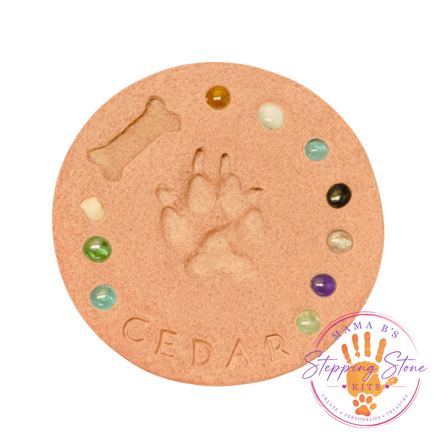 DIY Paw Print Stepping Stone Kit - Personalized Garden Memorial
