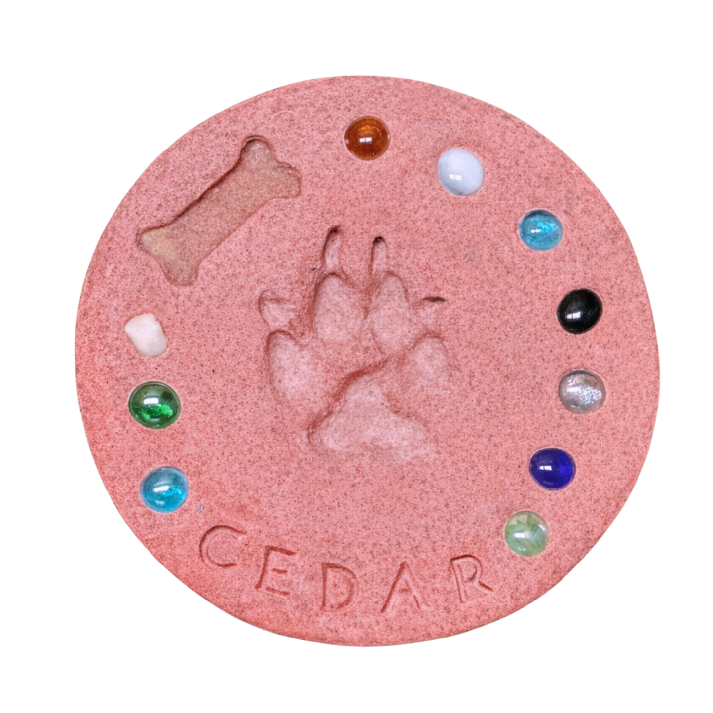 DIY Paw Print Stepping Stone Kit - Personalized Garden Memorial