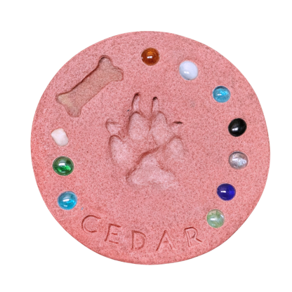 DIY Paw Print Stepping Stone Kit - Personalized Garden Memorial