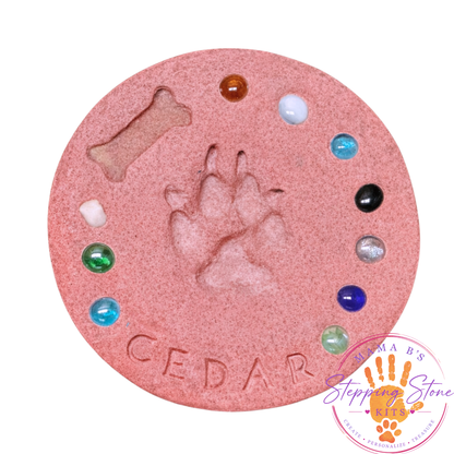 DIY Paw Print Stepping Stone Kit - Personalized Garden Memorial