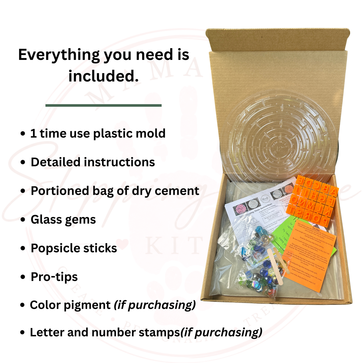 DIY Handprint & Footprint Stepping Stone Kit — Create Personalized Keepsakes & Garden Decor
