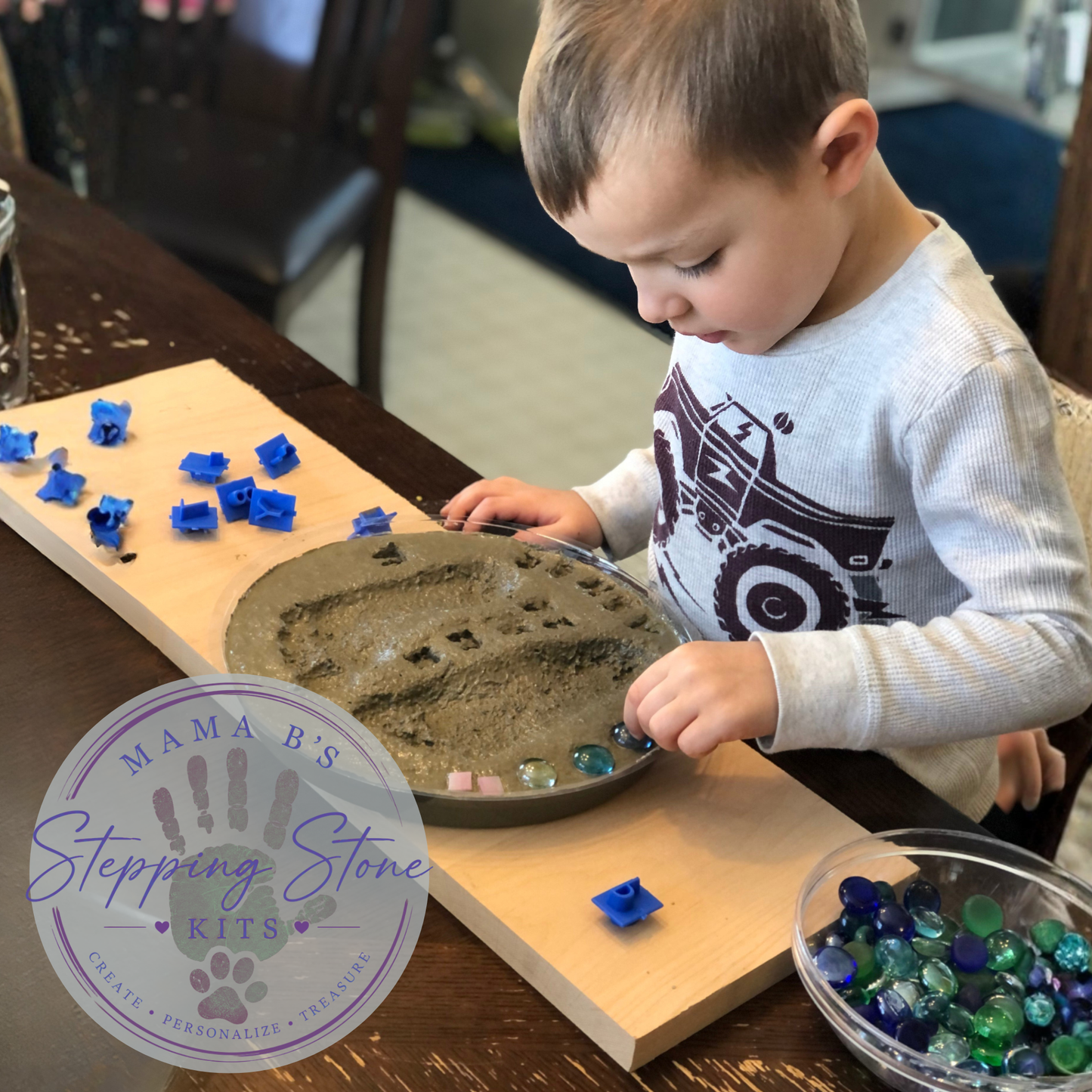 DIY Handprint & Footprint Stepping Stone Kit — Create Personalized Keepsakes & Garden Decor