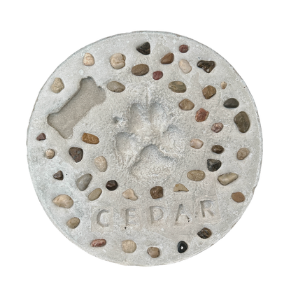 DIY Paw Print Stepping Stone Kit - Personalized Garden Memorial