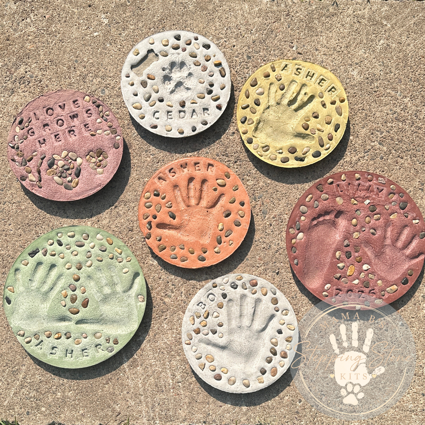 DIY Handprint & Footprint Stepping Stone Kit — Create Personalized Keepsakes & Garden Decor