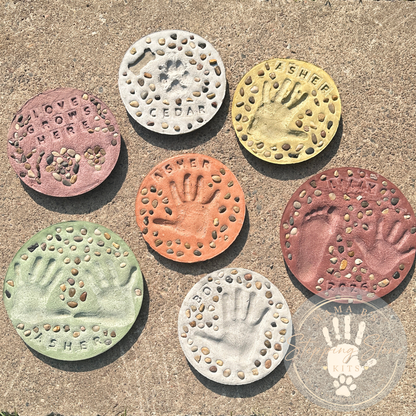 DIY Handprint & Footprint Stepping Stone Kit — Create Personalized Keepsakes & Garden Decor