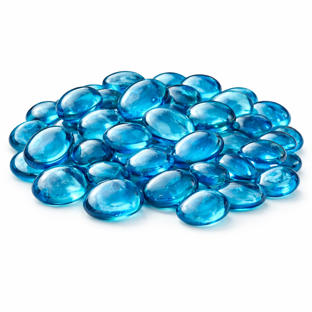 Premium Decorative Glass Gems for Crafts and Decor – Multiple Colors & Sizes (1 -5 lb)