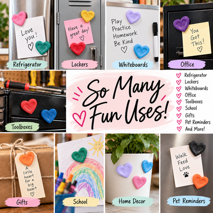 Fingerprint Heart Keepsake Kit – DIY Kids Clay Magnet Craft