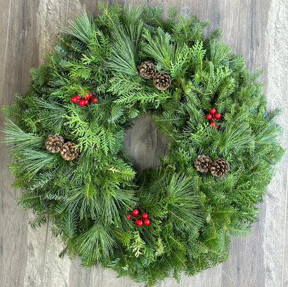 Fresh Mixed Pine Christmas Wreath