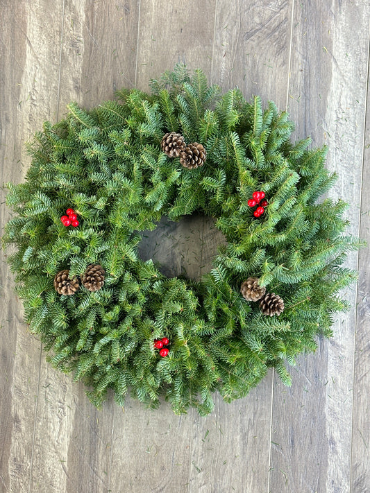 Fresh Balsam Christmas Wreath