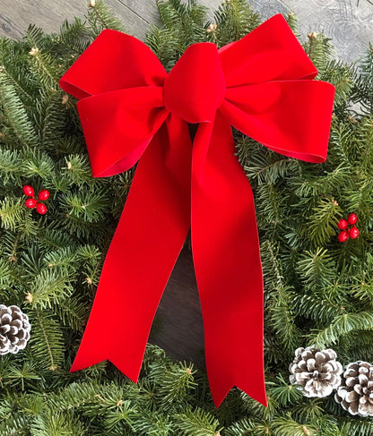 Fresh Balsam Wreath - Red Velvet Classic